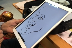 dessin sur iPad caricature numerique